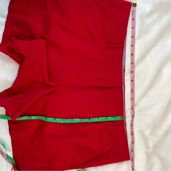 Vibrant Red Shorts Size 12 Land N Sea Tailored Look Pockets Front and Back - Picture 8 of 12